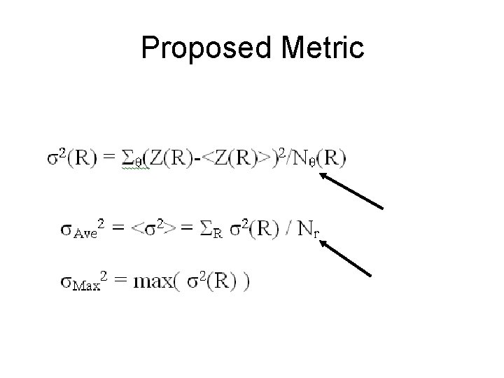 Proposed Metric 