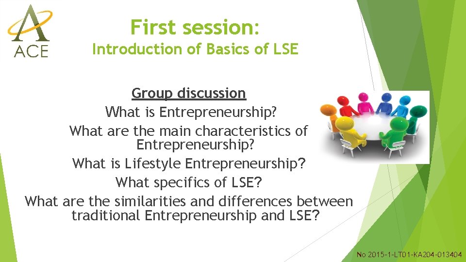 First session: Introduction of Basics of LSE Group discussion What is Entrepreneurship? What are First session: Introduction of Basics of LSE Group discussion What is Entrepreneurship? What are