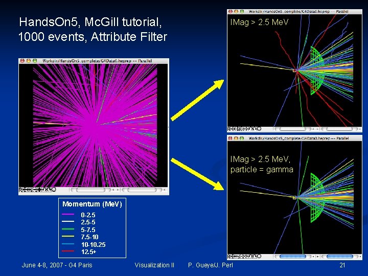 Hands. On 5, Mc. Gill tutorial, 1000 events, Attribute Filter IMag > 2. 5