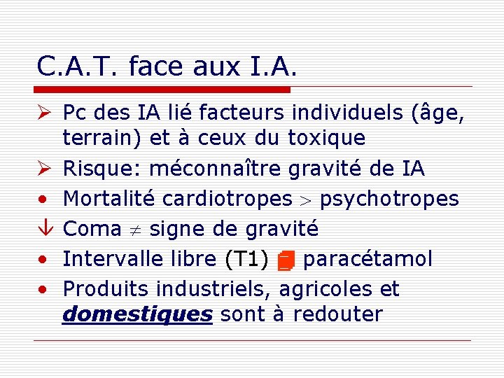 C. A. T. face aux I. A. Ø Pc des IA lié facteurs individuels