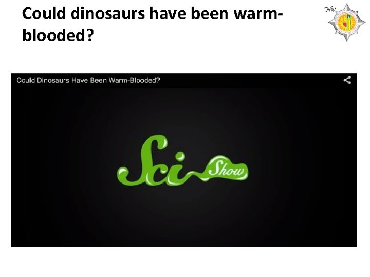 Could dinosaurs have been warmblooded? 