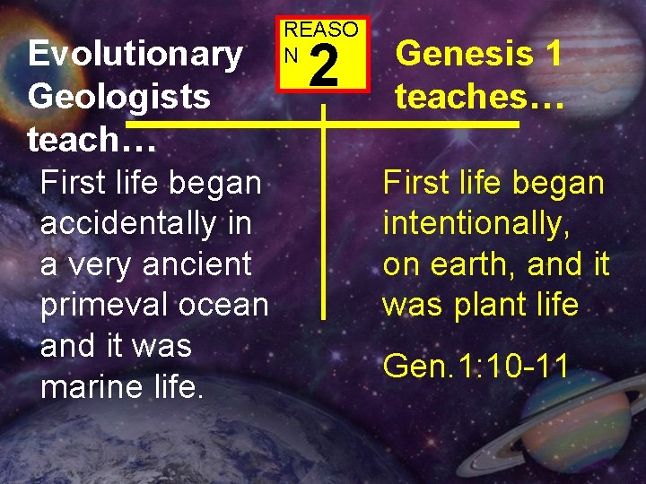 Evolutionary Geologists teach… First life began accidentally in a very ancient primeval ocean and