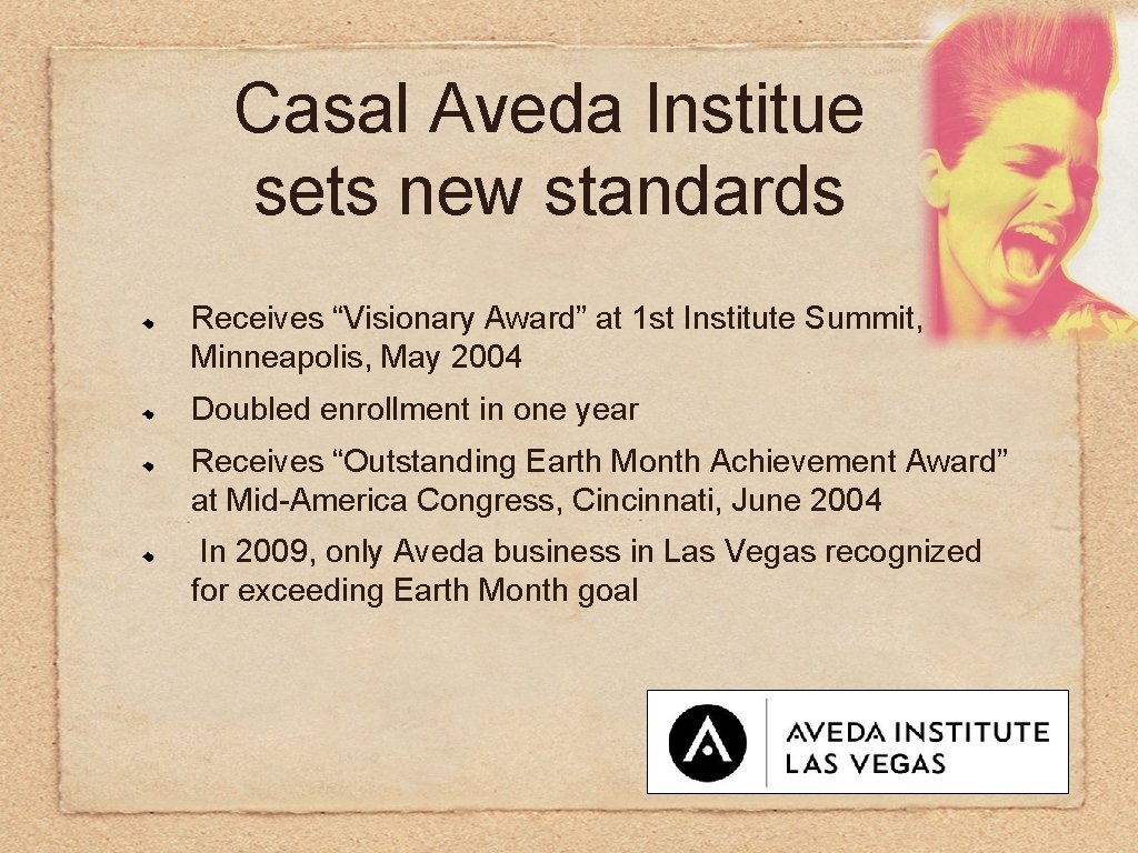 Casal Aveda Institue sets new standards Receives “Visionary Award” at 1 st Institute Summit,