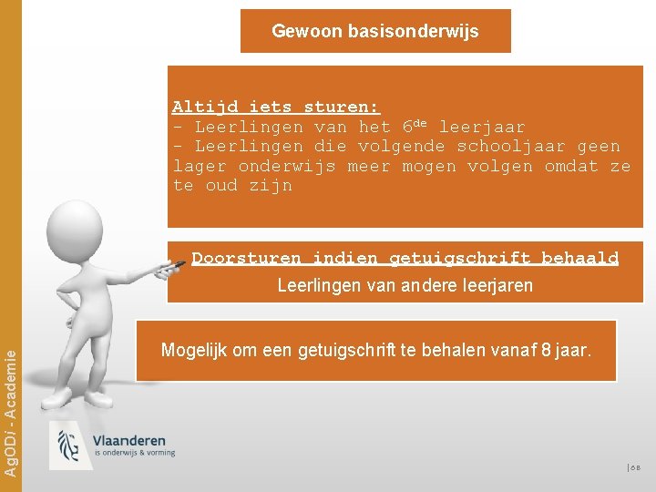Gewoon basisonderwijs Altijd iets sturen: - Leerlingen van het 6 de leerjaar - Leerlingen