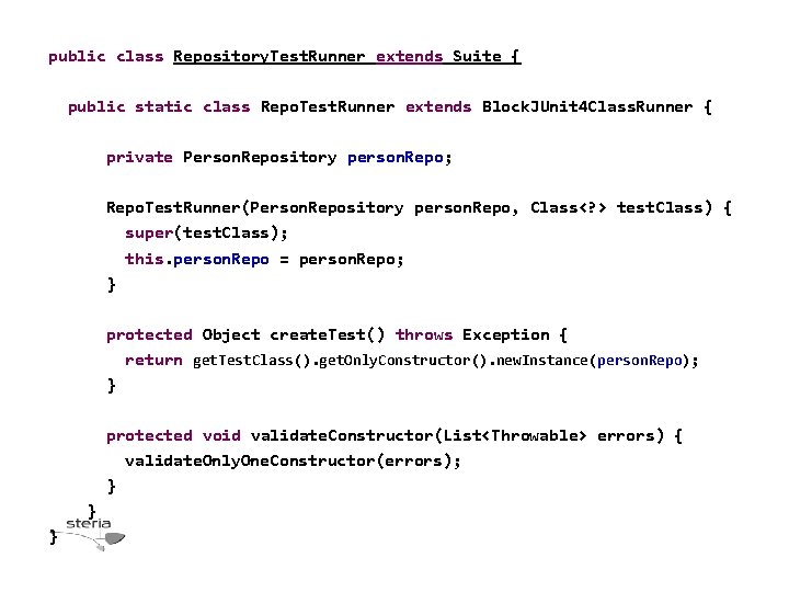 public class Repository. Test. Runner extends Suite { public static class Repo. Test. Runner public class Repository. Test. Runner extends Suite { public static class Repo. Test. Runner