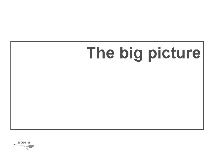 The big picture The big picture