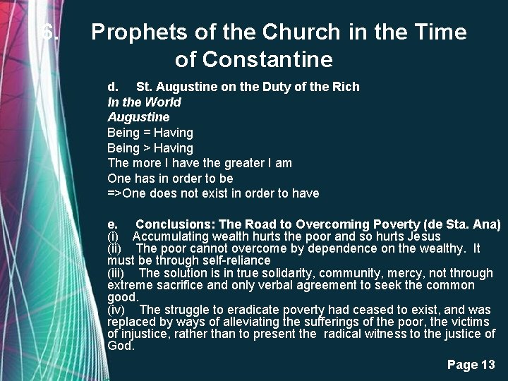 6. Prophets of the Church in the Time of Constantine d. St. Augustine on 6. Prophets of the Church in the Time of Constantine d. St. Augustine on