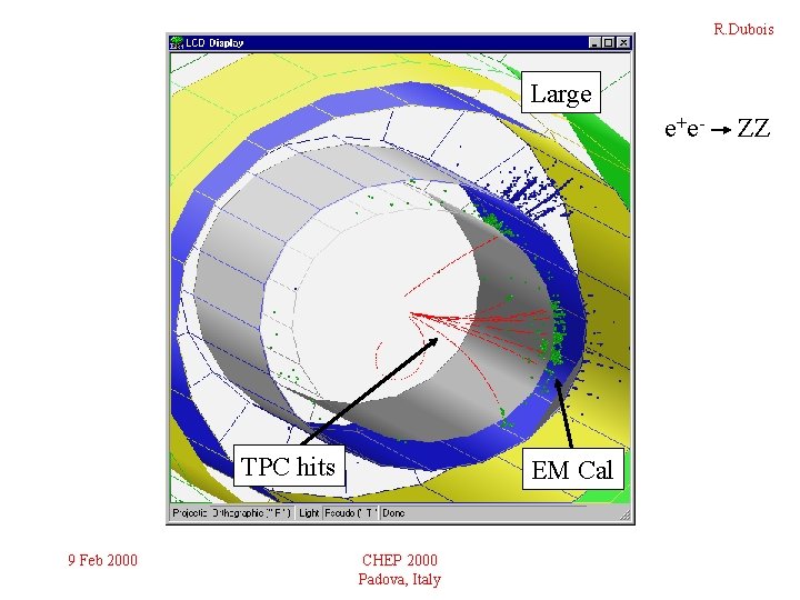 R. Dubois Large e +e - TPC hits 9 Feb 2000 EM Cal CHEP