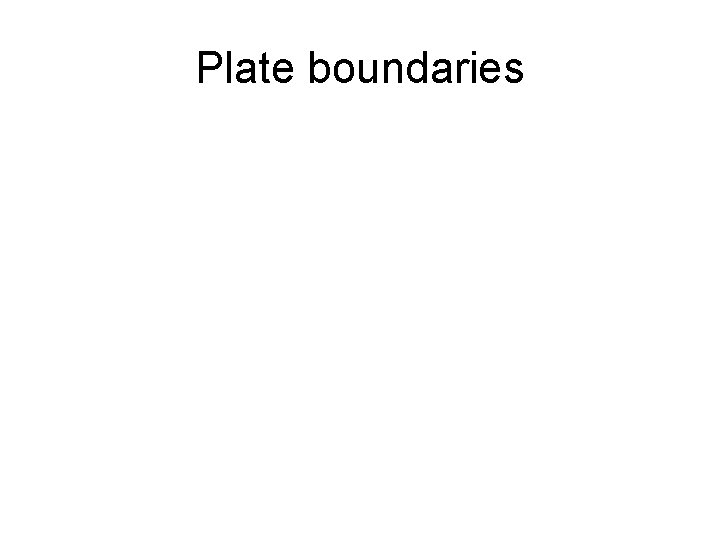 Plate boundaries 