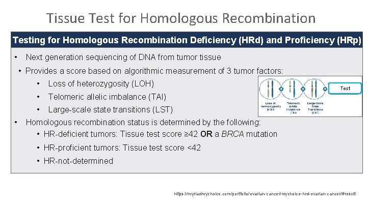 Tissue Test for Homologous Recombination Testing for Homologous Recombination Deficiency (HRd) and Proficiency (HRp)