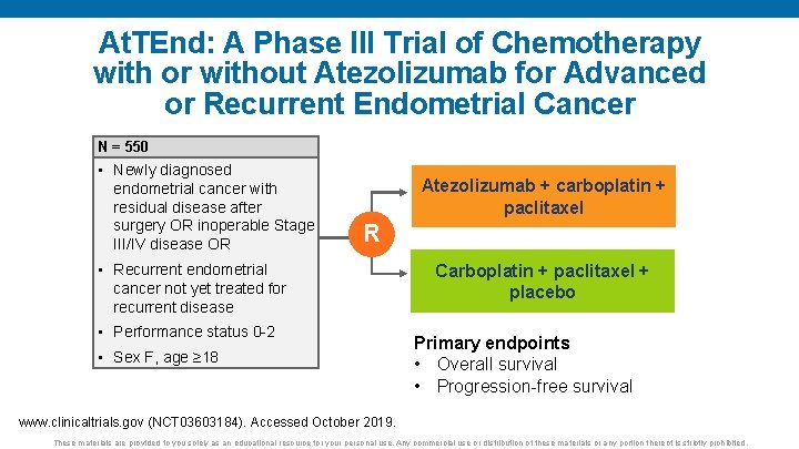 At. TEnd: A Phase III Trial of Chemotherapy with or without Atezolizumab for Advanced