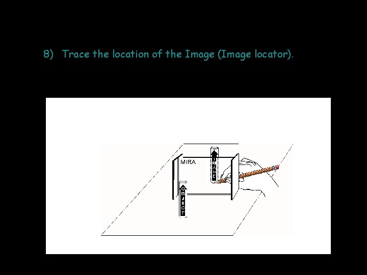 8) Trace the location of the Image (Image locator). 8) Trace the location of the Image (Image locator).