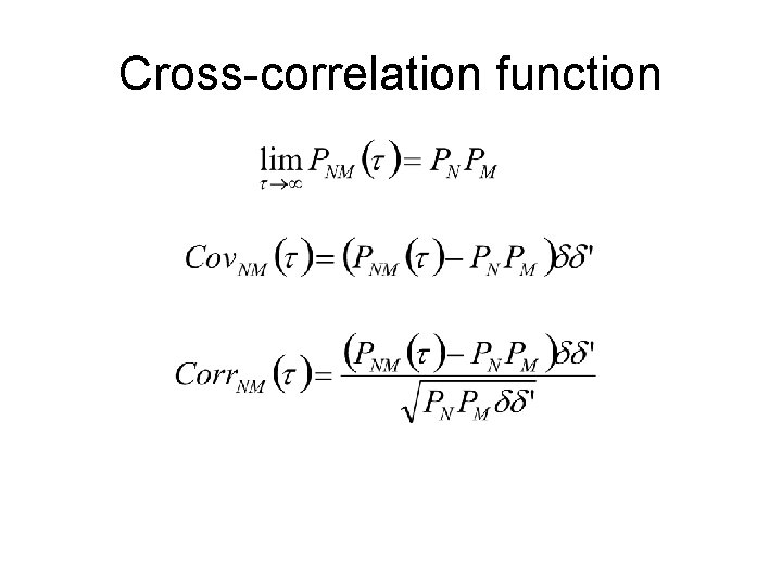 Cross-correlation function 