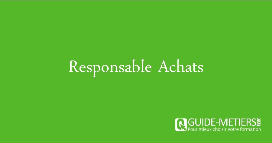 Responsable Achats 
