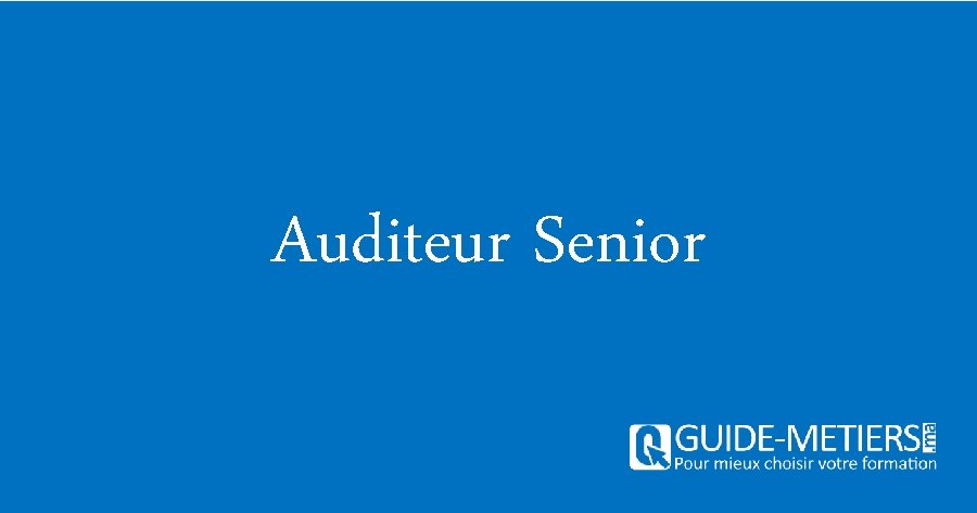 Auditeur Senior 