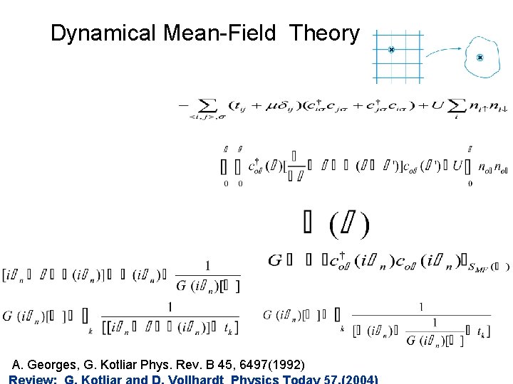 Dynamical Mean-Field Theory A. Georges, G. Kotliar Phys. Rev. B 45, 6497(1992) 