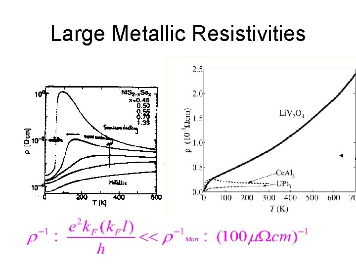 Large Metallic Resistivities 