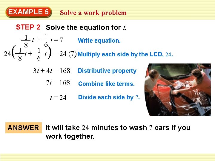 EXAMPLE 5 STEP 2 1 t+ 8 24 1 t + 1 8 6 EXAMPLE 5 STEP 2 1 t+ 8 24 1 t + 1 8 6