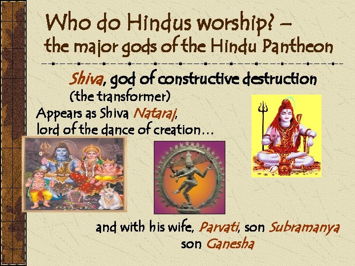 Who do Hindus worship? – the major gods of the Hindu Pantheon Shiva, god