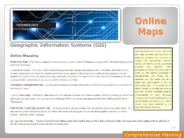 Online Maps 17 Comprehensive Planning 
