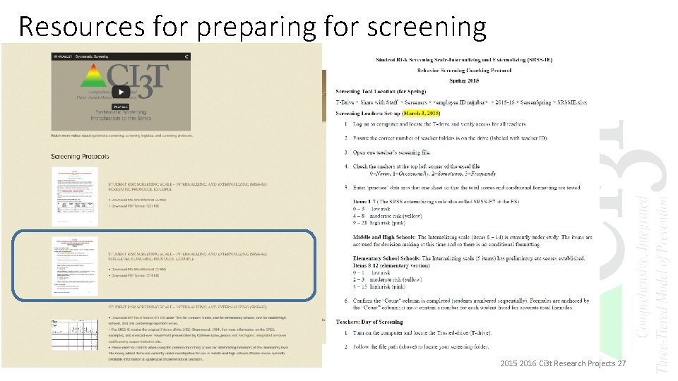Resources for preparing for screening visit ci 3 t. org 2015 2016 Ci 3
