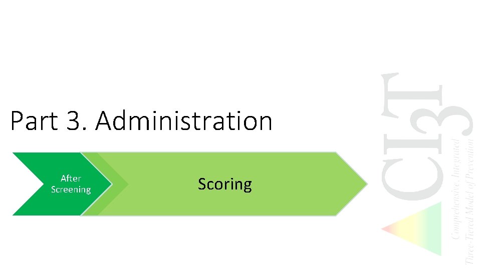 Part 3. Administration After Screening Scoring 