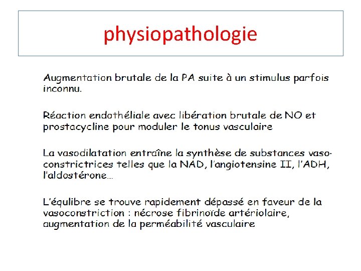 physiopathologie 