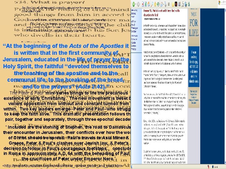 “At the beginning of the Acts of the Apostles it is written that in