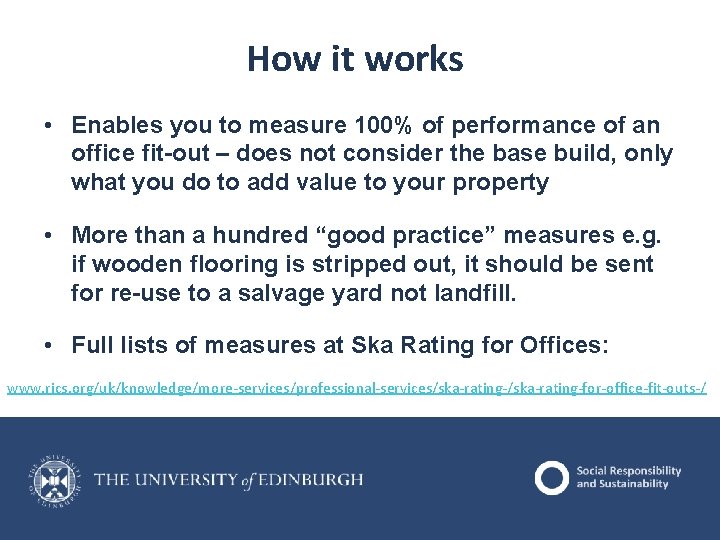 How it works • Enables you to measure 100% of performance of an office How it works • Enables you to measure 100% of performance of an office