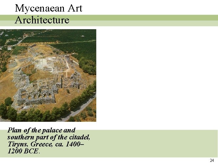 Mycenaean Art Architecture Plan of the palace and southern part of the citadel, Tiryns, Mycenaean Art Architecture Plan of the palace and southern part of the citadel, Tiryns,