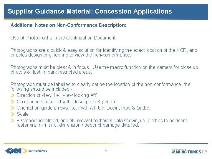 Supplier Guidance Material: Concession Applications Raising a Concession in Tip. QA : Additional Notes