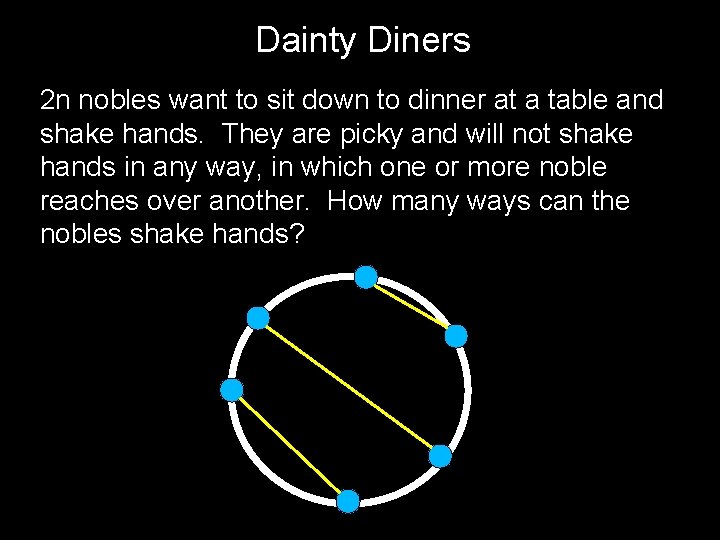 Dainty Diners 2 n nobles want to sit down to dinner at a table