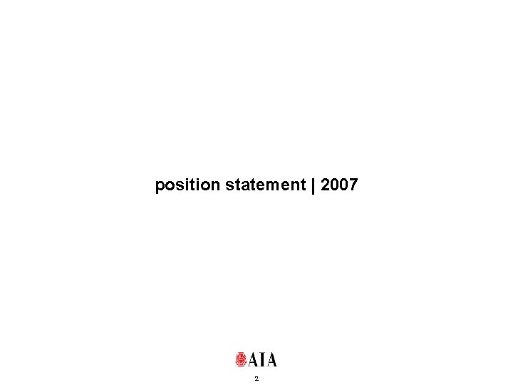 position statement | 2007 2 