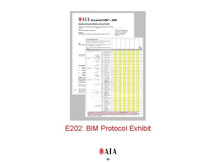 E 202: BIM Protocol Exhibit 36 