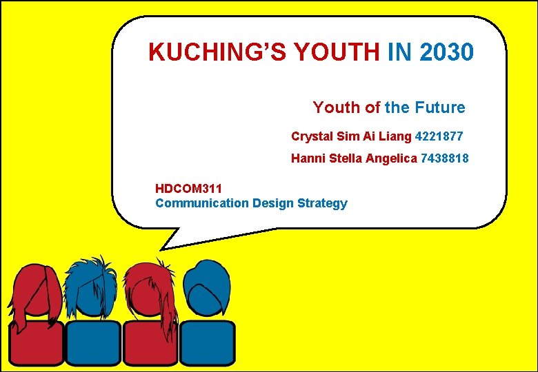 KUCHING’S YOUTH IN 2030 Youth of the Future Crystal Sim Ai Liang 4221877 Hanni