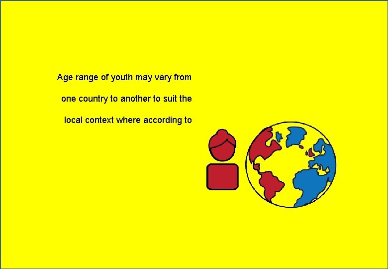 Age range of youth may vary from one country to another to suit the