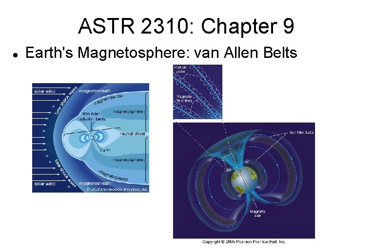 ASTR 2310: Chapter 9 Earth's Magnetosphere: van Allen Belts 