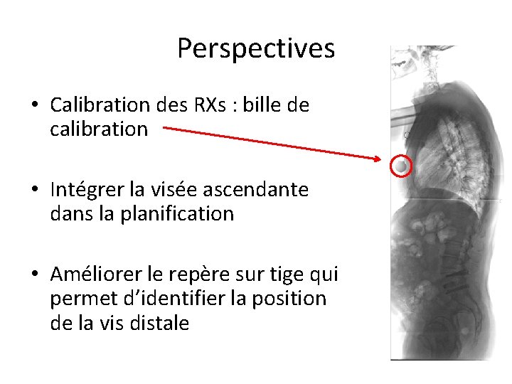 Perspectives • Calibration des RXs : bille de calibration • Intégrer la visée ascendante