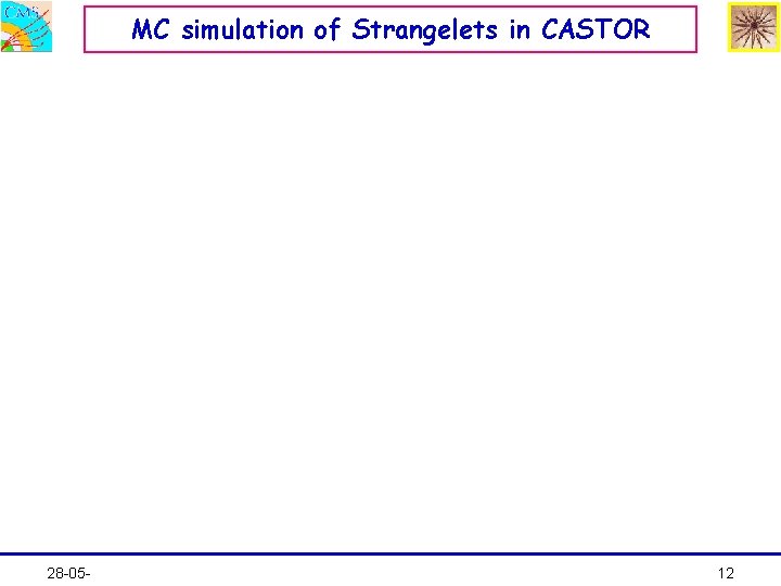 MC simulation of Strangelets in CASTOR 28 -05 - 12 