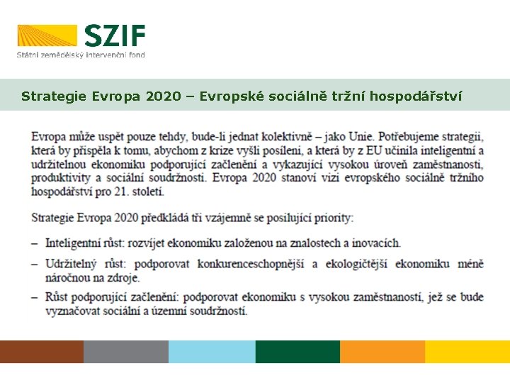 Strategie Evropa 2020 – Evropské sociálně tržní hospodářství 