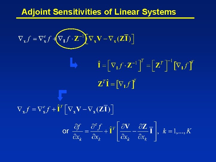 Adjoint Sensitivities of Linear Systems 