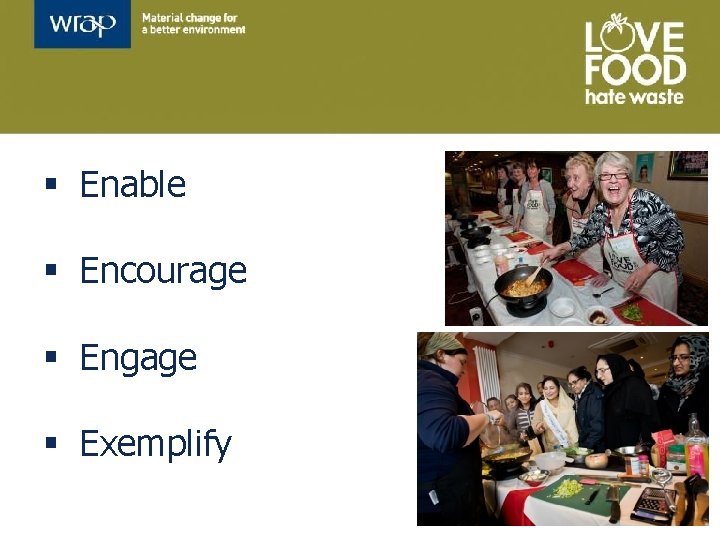 § Enable § Encourage § Engage § Exemplify 