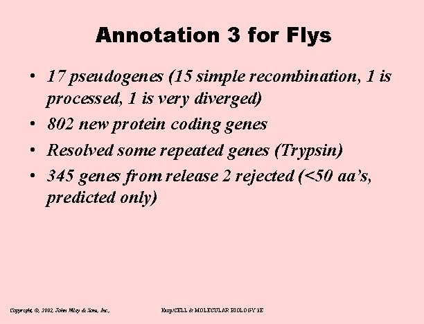 Annotation 3 for Flys • 17 pseudogenes (15 simple recombination, 1 is processed, 1