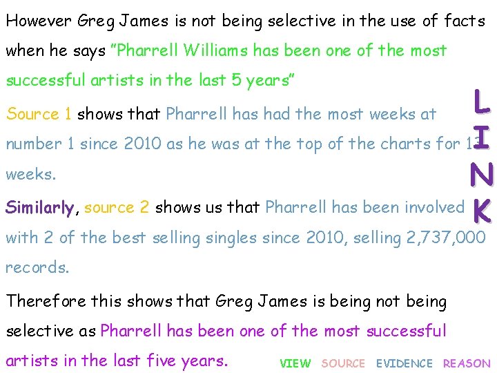 However Greg James is not being selective in the use of facts when he