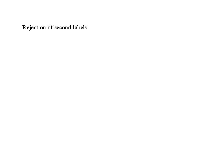 Rejection of second labels 