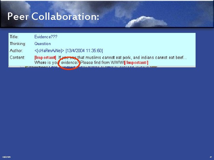 Peer Collaboration: 10/6/2020 47 