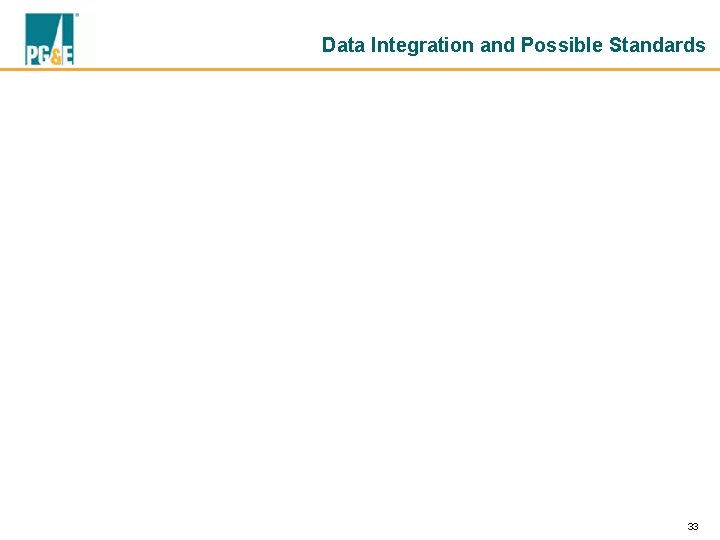 Data Integration and Possible Standards 33 