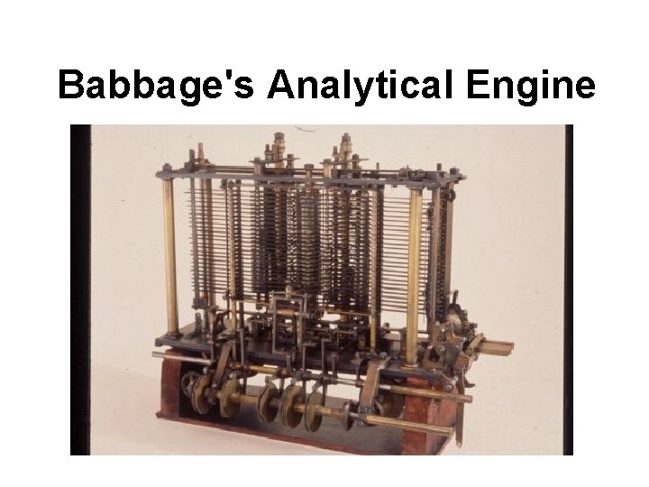 Babbage's Analytical Engine 