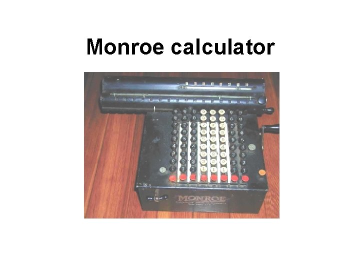 Monroe calculator 