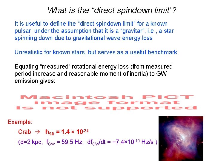 What is the “direct spindown limit”? It is useful to define the “direct spindown